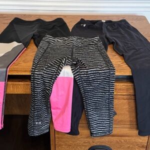 UNDER ARMOUR BRAND, Black and Pink Women's Athletic Leggings, Sz (XS) Clothing
